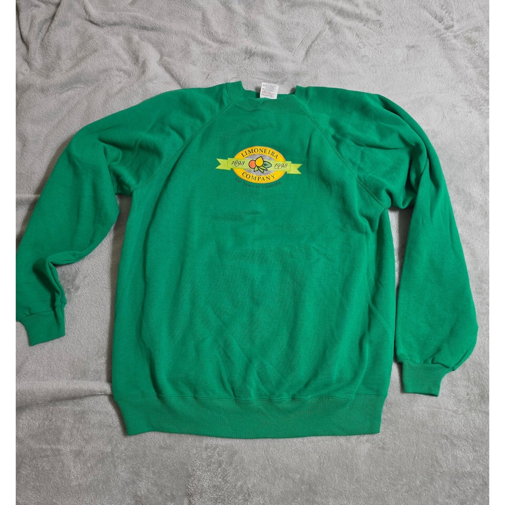 Vintage Hanes Activewear Limoneira Company Sweatshirt Green Mens XL USA Made